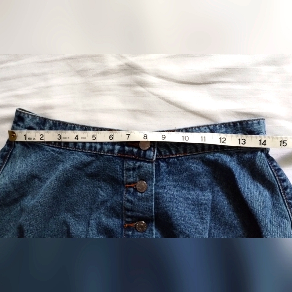 A-line Flowy Jean Skirt - Picture 5 of 8